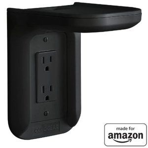 Echogear | Model EGOS1-B1 | Outlet Shelf | Made for Amazon Devices in Black